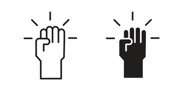 Rebellion icon concept. Thin line symbol. Vector illustration isolated. Editable stroke.