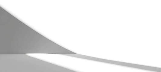 Abstract composition featuring angled dark lines and a vast black space