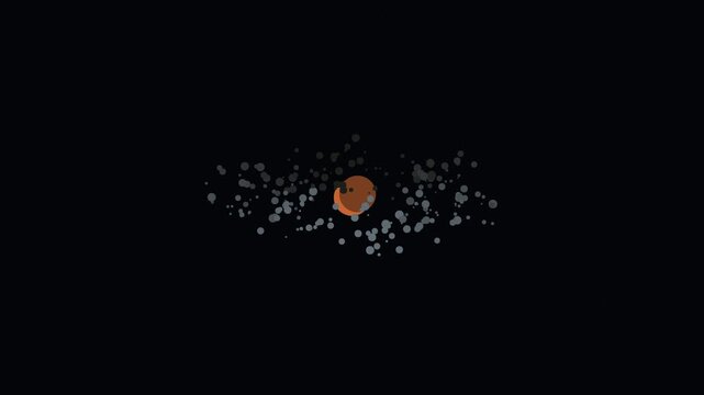 Asteroid Belt Animation - Space Rock Field Rotation Motion Background for Cosmic and Sci-Fi Visual Content