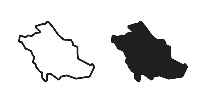 Saudi arabia icon concept. Thin line symbol. Vector illustration isolated. Editable stroke.