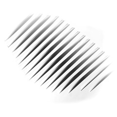 Abstract geometric black brushstroke, diagonal lines on a dark background