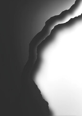 Abstract grayscale composition with curves and contrast, minimalist aesthetic