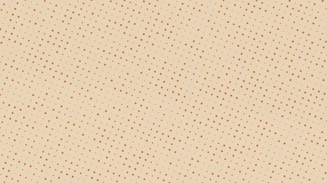 Beige textured surface with scattered, uniformly sized dark brown dots in a regular pattern