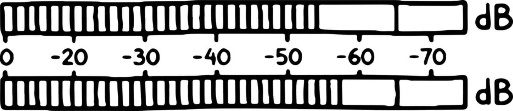 Decibel Scale Hand Drawn