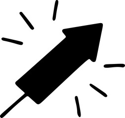 Hand Drawn Firework Rocket © lunarts_studio