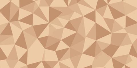 Obraz premium Geometric pattern with triangles in various shades of brown, creating a mosaic-like design viewed from directly above.