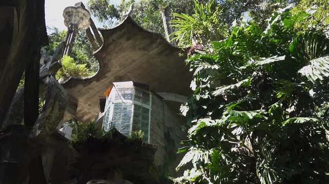 Explore the unique architecture of Castillo de Edward James in Xilitla, San Luis Potosi, Mexico surrounded by lush nature