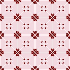 Seamless geometric pattern in pink tones.