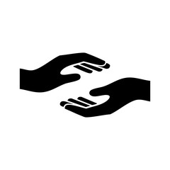 Obraz premium Hand reaching toward another hand