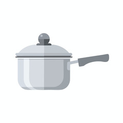 Obraz premium Gray Saucepan Illustration