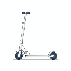 Foldable Electric Scooter Illustration