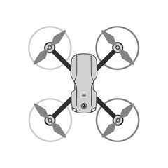 Quadcopter Drone Top View Illustration