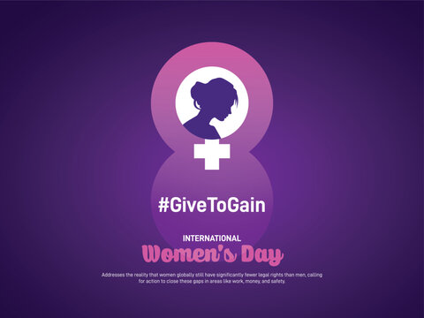 international women's day 2026. international women's day Creative banner, poster, postcard, social media post, template, background, web banner, cover, greetings card design etc. #givetogain