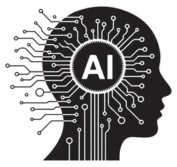 Fototapeta premium AI Circuit Brain Technology