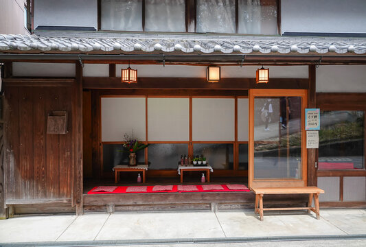 Traditional Japanese shop in a small mountain town