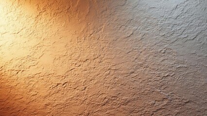 Rough textured stucco wall illuminated with warm orange light on the left, fading to cool gray on the right Concept Textured stucco backdrop, Warm orange to cool gray lighting, Gradient wall