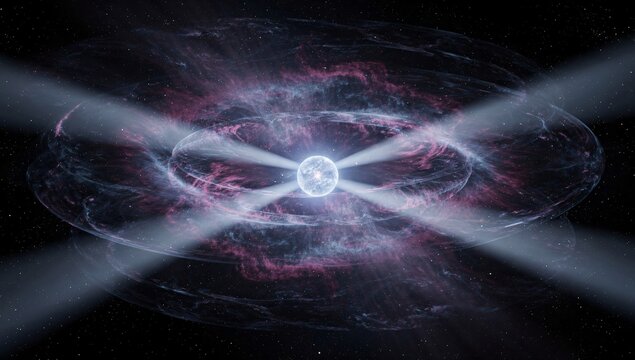 neutron star with expanding magnetic energy rings
