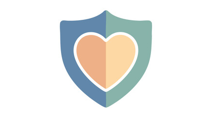 Embrace emotional well-being and safeguard the heart with this symbolic shield icon, ideal for Valentine's Day modern romance themes and promoting essential self-care initiatives