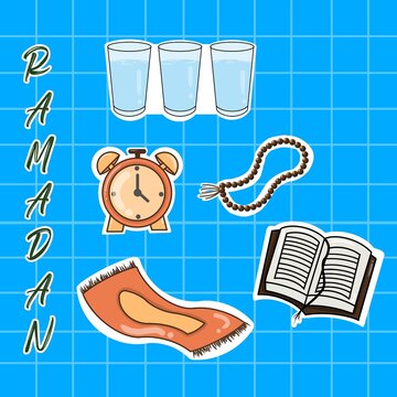 illustration ramadan of milk