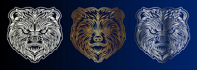 Bear Head Design Elements