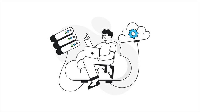 Cloud Computing Animation MP4 File 