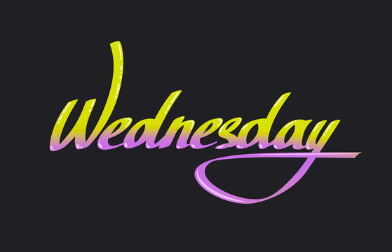 WEEK DAYS - Wednesday.
Typography, lettering design