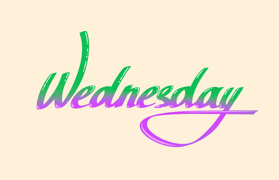 WEEK DAYS - Wednesday.
Typography, lettering design