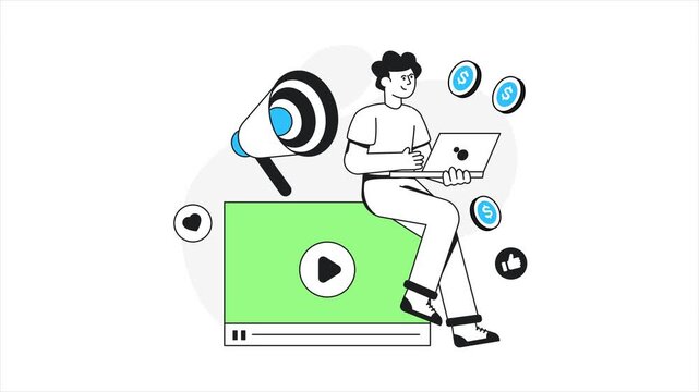 Video Marketing Animation MP4 File 