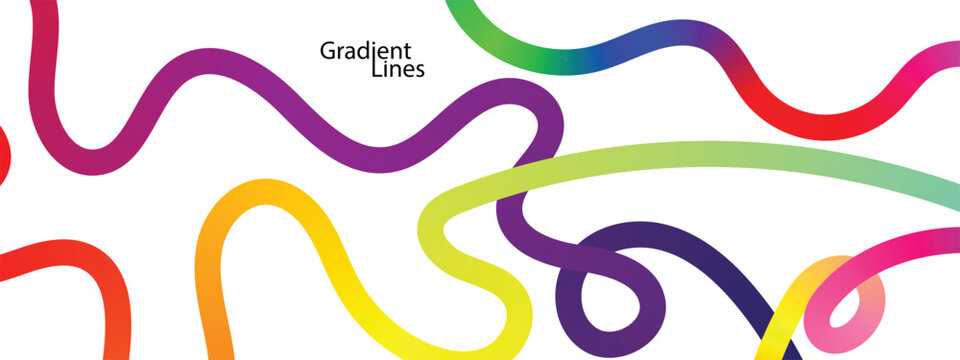 Abstract wavy line background , gradient color shapes pattern Abstract colorful gradient line