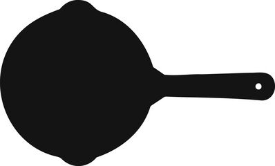 Skillet pan silhouette vector flat illustration design.