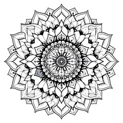 Intricate Floral Mandala Pattern for Meditation