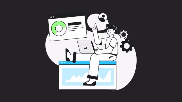Admin Dashboard Alpha channel Animation
