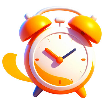 Vibrant orange alarm clock with twin bells and bold numbers for energetic morning wake calls