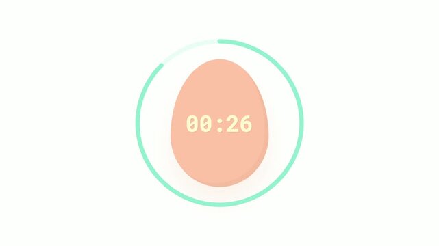 30 Seconds Digital Egg Timer Countdown Animation with Numbers egg, timer,