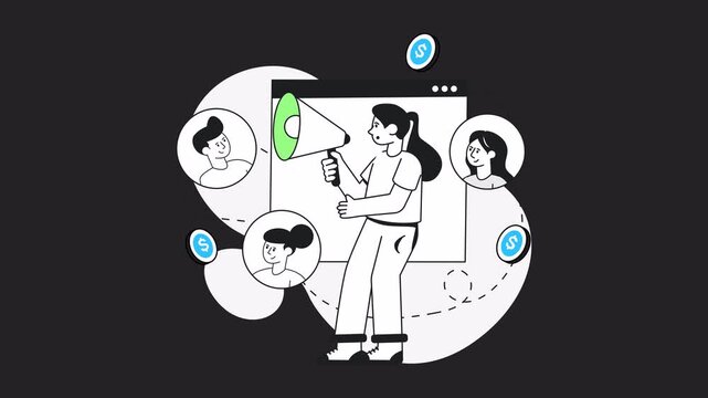 Affiliate Marketing Alpha channel Animation