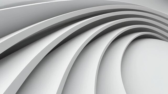Soft white arcs glowing upward thickness variation minimal abstract cinematic surreal ethereal ambience cascading softly glowing futuristic unique style