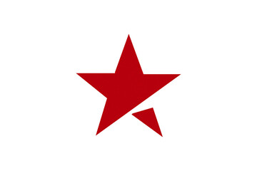 Obraz premium The red star is located on a transparent background.