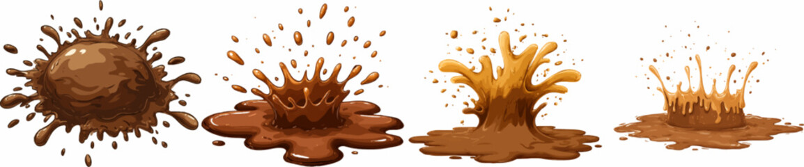 Obraz premium Muddy splash of chocolatey goodness