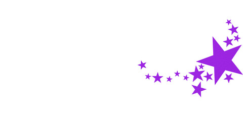 Bright purple stars are perfect for celebrations, achievements, or a magical theme. Ideal for holiday greeting cards, banners, or decorations, set against a transparent background. © arita