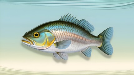 Fototapeta premium Highly Detailed Illustration of a Chub Fish