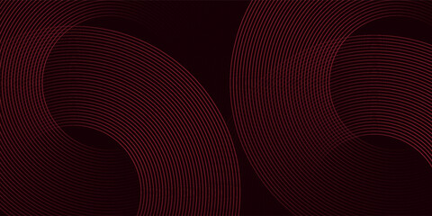 Abstract red glowing geometric lines on dark purple background. Modern shiny red circle lines pattern. Futuristic technology concept. © Abd Syukur