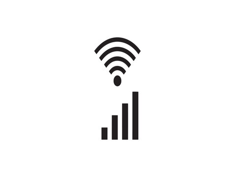 Wifi signal strength indicator with graph bars