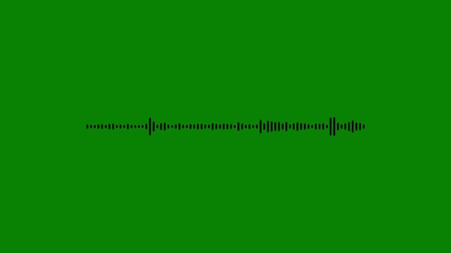 Radial audio spectrum and vertical bar soundwave equalizer pulsing with beats, creative black sound design elements on green background, professional music wave pattern for audio visualizer. 4k