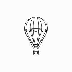 Naklejka premium Simple Outline Hot Air Balloon Icon