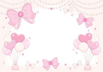 pink heart balloon celebrating frame 2