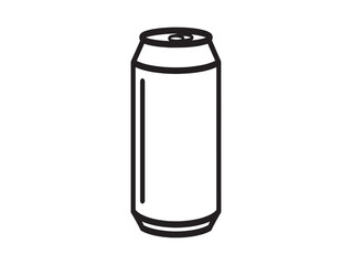Obraz premium A simple line drawing of a soda can with a pull tab
