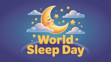 Naklejka premium Celebrating world sleep day
