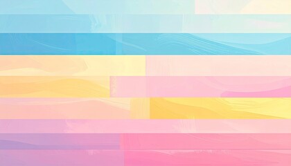 Obraz premium Pastel horizontal bands blend gentle watercolor hues