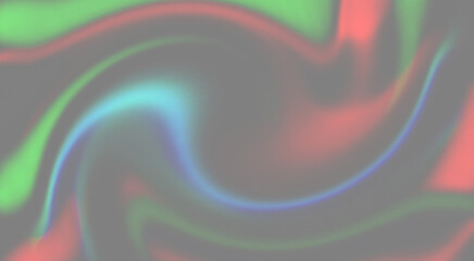 Red, green and blue light waves on transparent background.