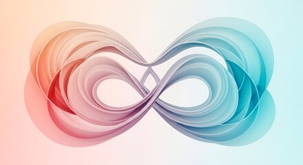 Infinity Symbol with Swirling Pastel Colors.